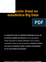 Regresión Lineal en Estadística Big Data