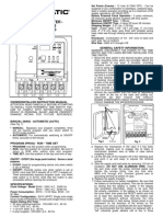 Electronic 7-Day Water - Heater Time Switches Models Eh10 and Eh40