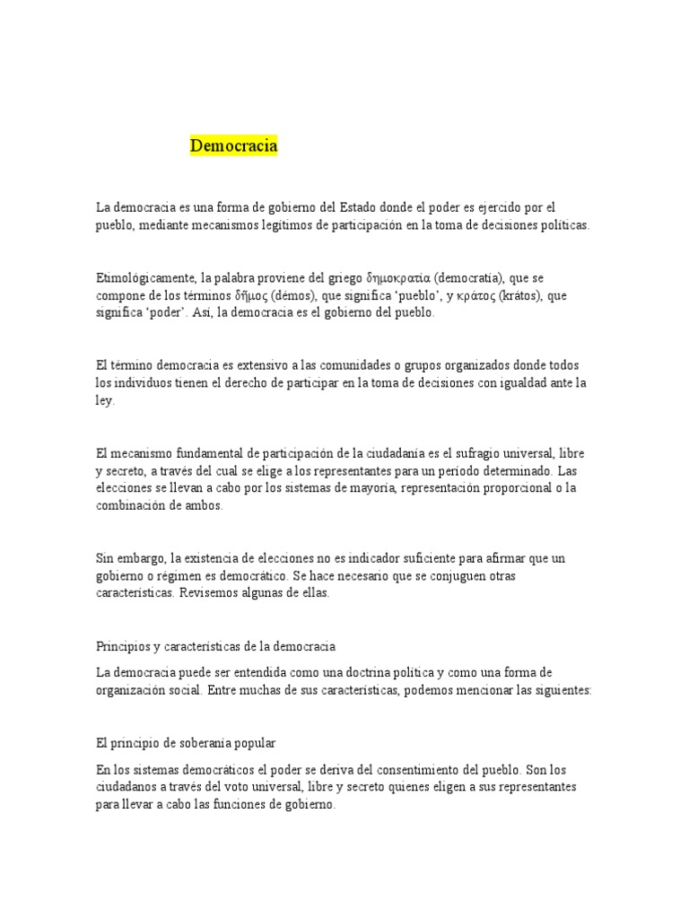 Desventajas de la Democracia Representativa | PDF | Democracia ...
