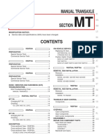 Manual Transaxle: Service Data and Specifications (SDS) Have Been Changed