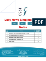 Daily News Simplified - DNS: SL. NO. Topics The Hindu Page No