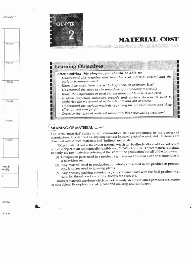 Cma-2 Material Cost | PDF