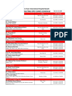 Bahria Town International Hospital OPD Clinic Schedule