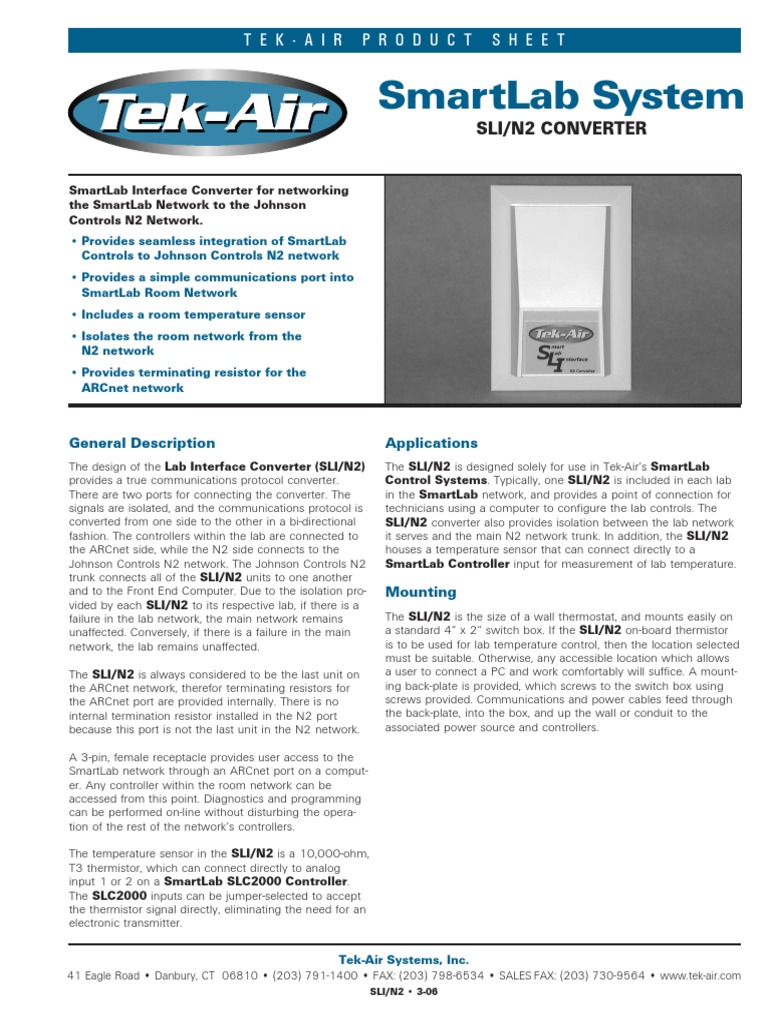 SLI-N2 20data 20sheet 203-06 | PDF | Computer Network | Electronics