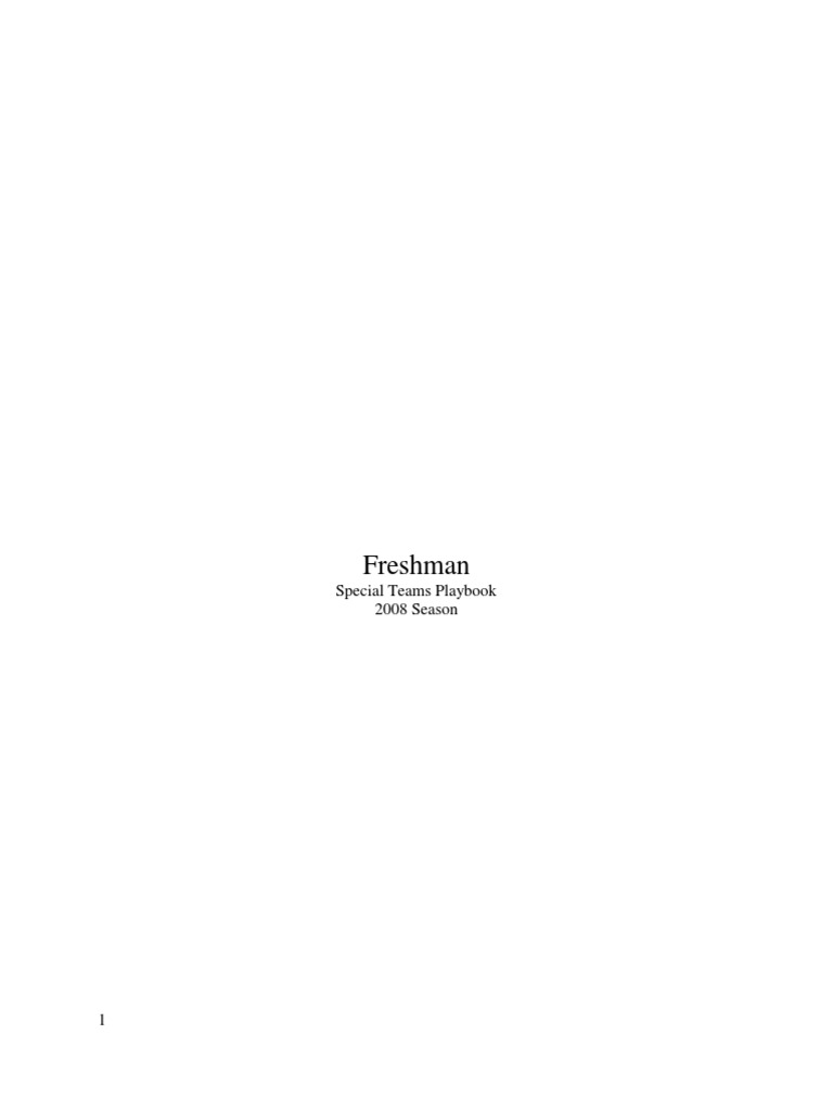 Special Teams Playbook Download Free Pdf National Football League