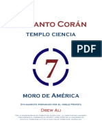 El Santo Corán Templo Ciencia Moro de América Primera Edición 2017