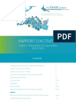 RAPPORT D'ACTIVITÉS PHASE 1: Préparation & Projet Pilote 2021 / 2022