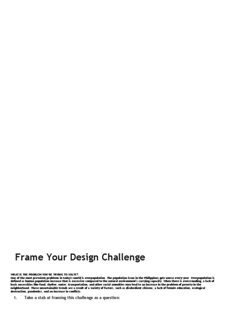 Frame Your Design Challenge PDF