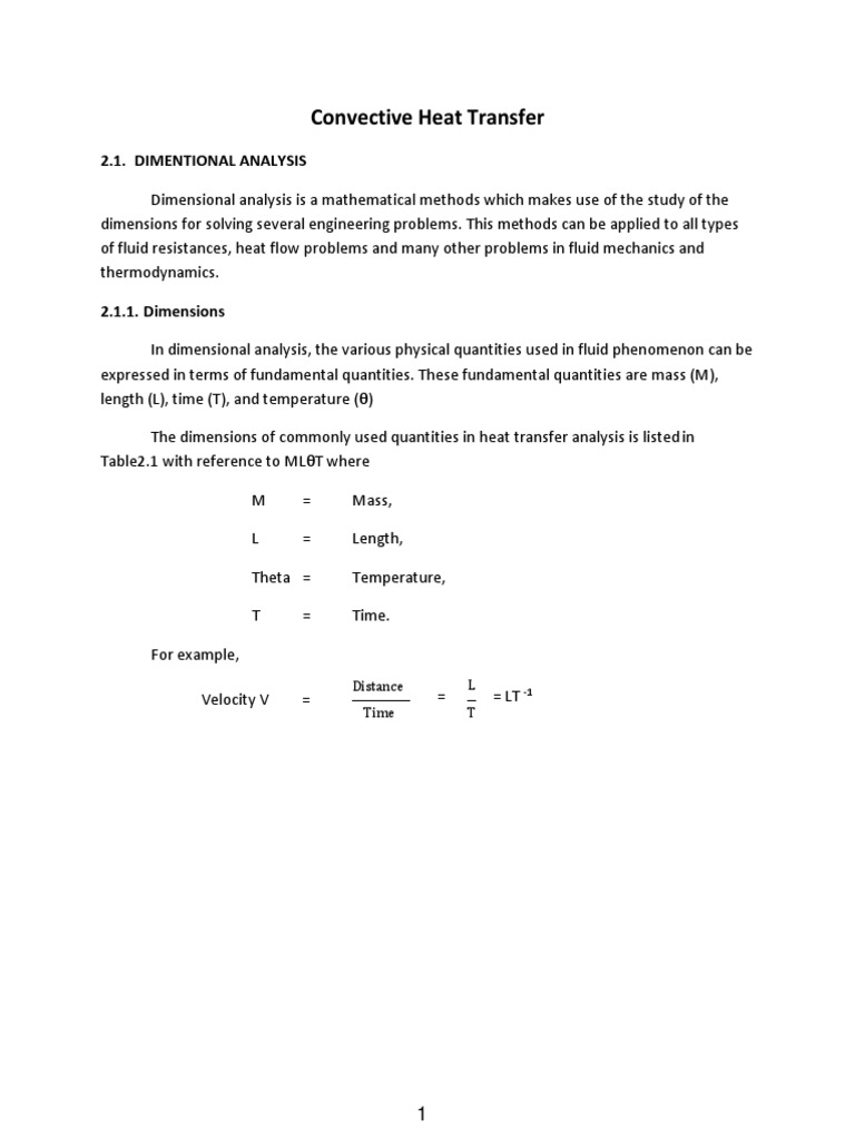 Dimensional Analysis in Heat Transfer | PDF | Boundary Layer | Fluid ...