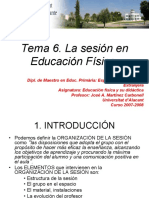 Tema 6. La sesión en Educación Física