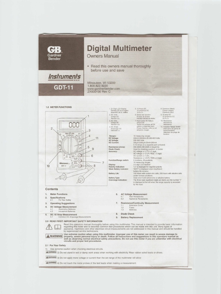GDT11 Multimeter