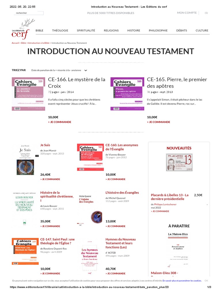 Introduction au Nouveau Testament | PDF | Nouveau testament | Bible