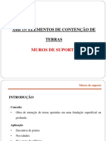 Muros de Suporte: Tipos, Classificação e Dimensionamento