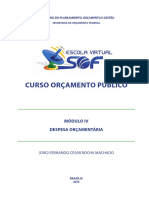 Curso Orçamento Público, Módulo IV