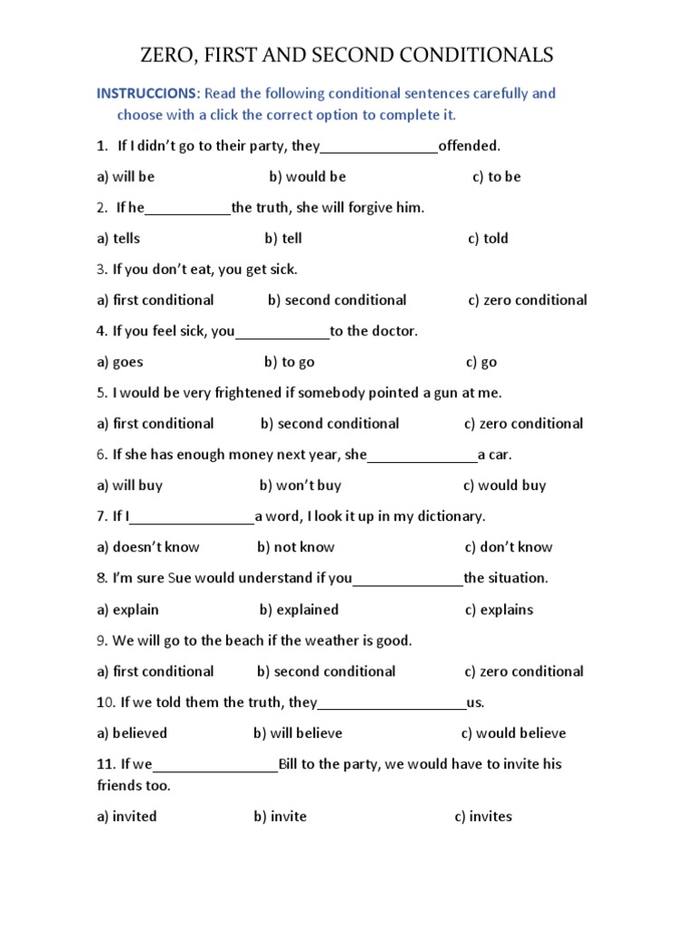 0 and 1 Conditional Imprimir | PDF