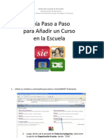 Módulo para Añadir Curso en La Escuela