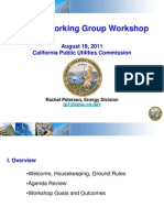 Rule 21 Working Group Workshop: August 19, 2011 California Public Utilities Commission