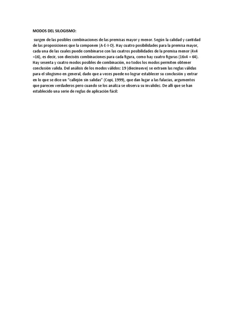 Modos del silogismo pdf