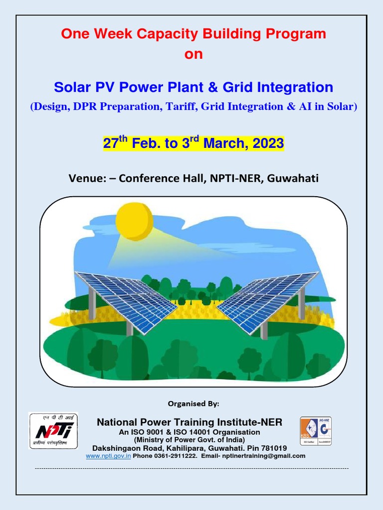 Solar PV Power Plant Training Program | PDF | Solar Power ...