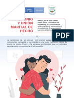 Infografía Matrimonio y Unión Matital de Hecho