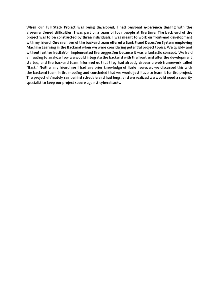 Full Stack Project Challenges and Solutions | PDF