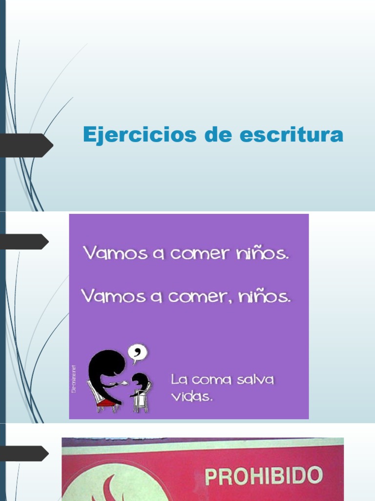 Ejercicios de Escritura | PDF