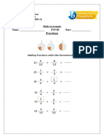 Math Assessment Fractions