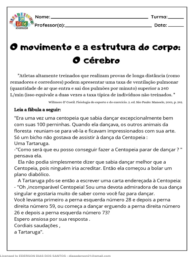 Educação Física - 6 Ano - Gabarito 3B | PDF | Deficiência visual ...