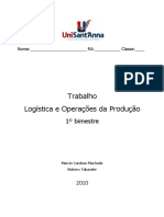 Logística e operações da produção - 1o bimestre