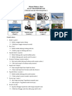 Bahasa Jawa Tema 5 Alat Transportasi