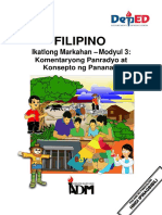 Filipino: Ikatlong Markahan - Modyul 3