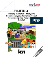 Filipino: Ikatlong Markahan - Modyul 4