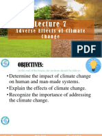 Lecture 7 Adverse Effects of Climate Change