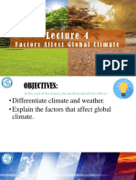 Lecture 4 Factors Affect Global Climate