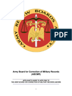 Applicant's Guide To Applying To The Army Board For Correction of Military Records (Abcmr)