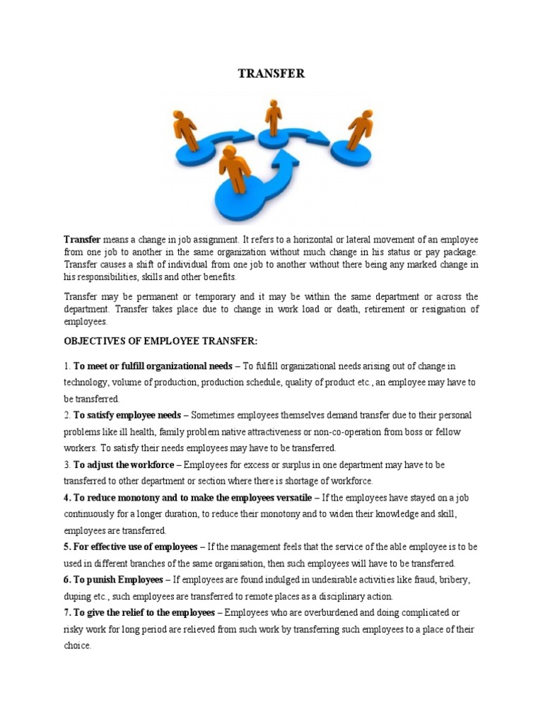 Transfer Report PDF Employment Employee Relations