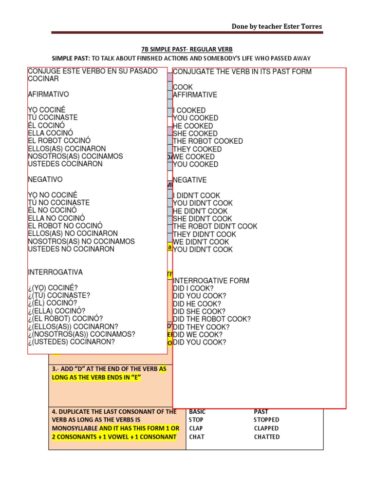 Simple Past Tense Guide for Students | PDF | Question | Language Mechanics