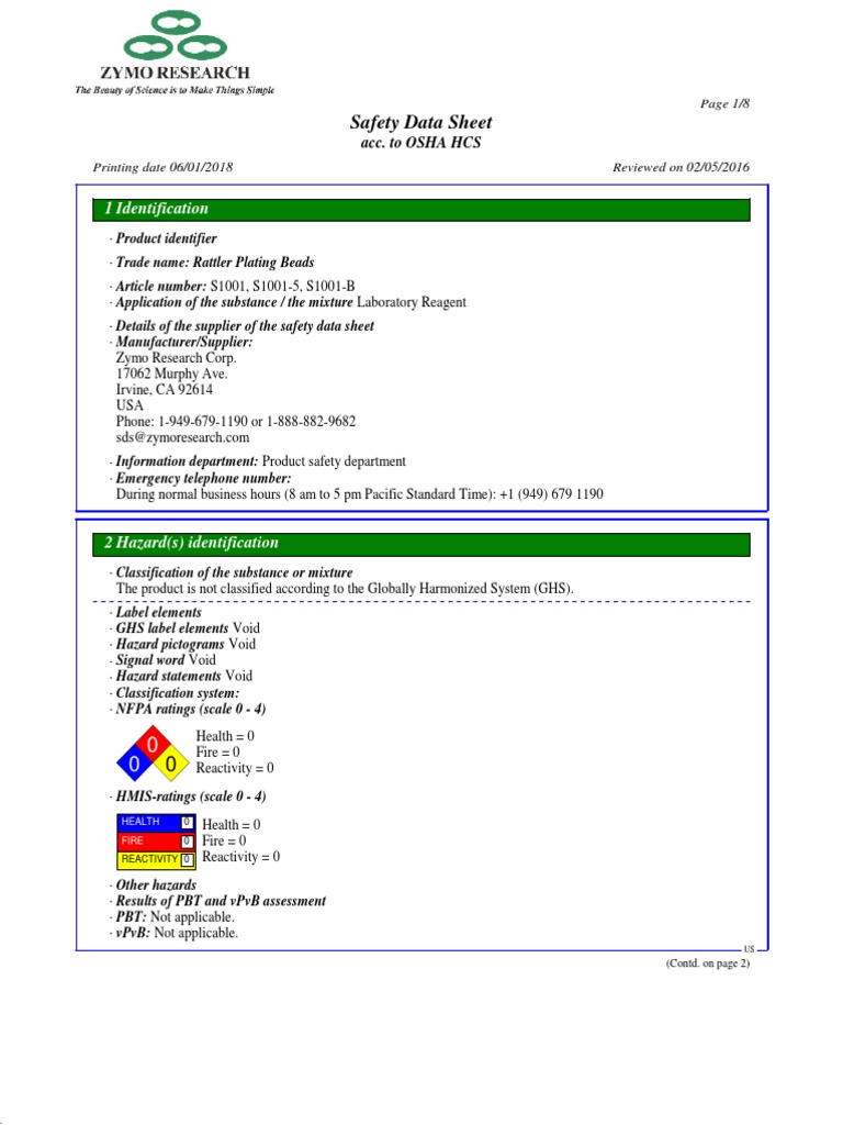s1001 Rattler Plating Beads PDF Occupational Safety And Health Safety