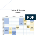 Horário - 2º Semestre