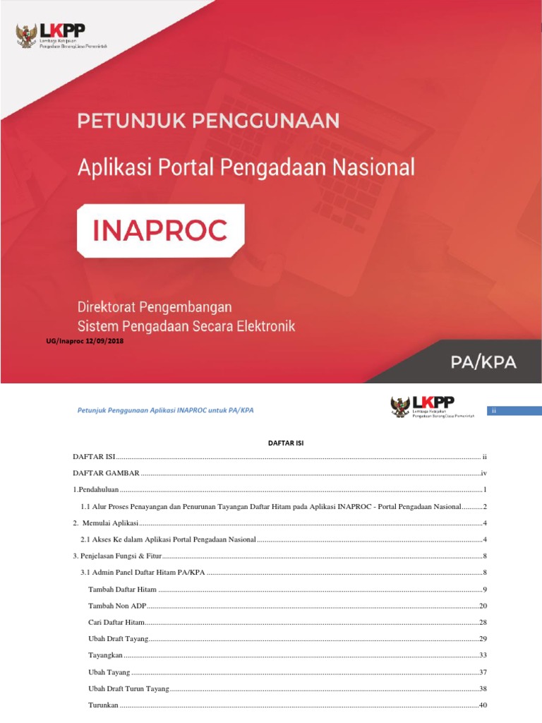 Panduan Aplikasi INAPROC untuk PA/KPA | PDF | Komputer | Teknologi ...