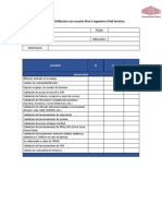 Check List de Validacion de Equipos