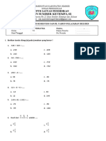 Soal PAS Matematika Kelas 6 GANJIL