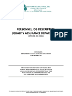 Personnel Job Description Format