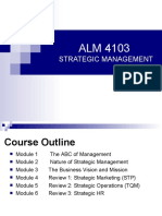 ALM 4103 Strategic Management Course Outline