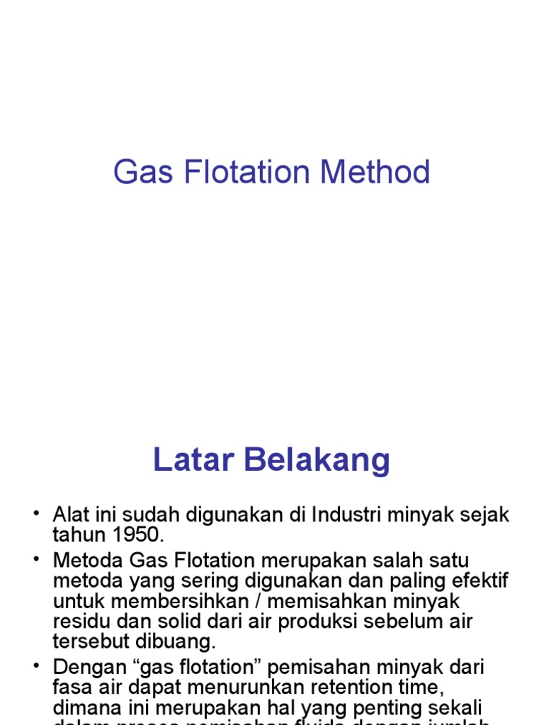 Gas Flotation Method PDF