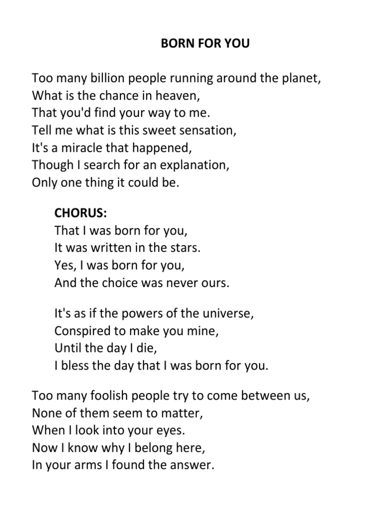 Born For You | PDF