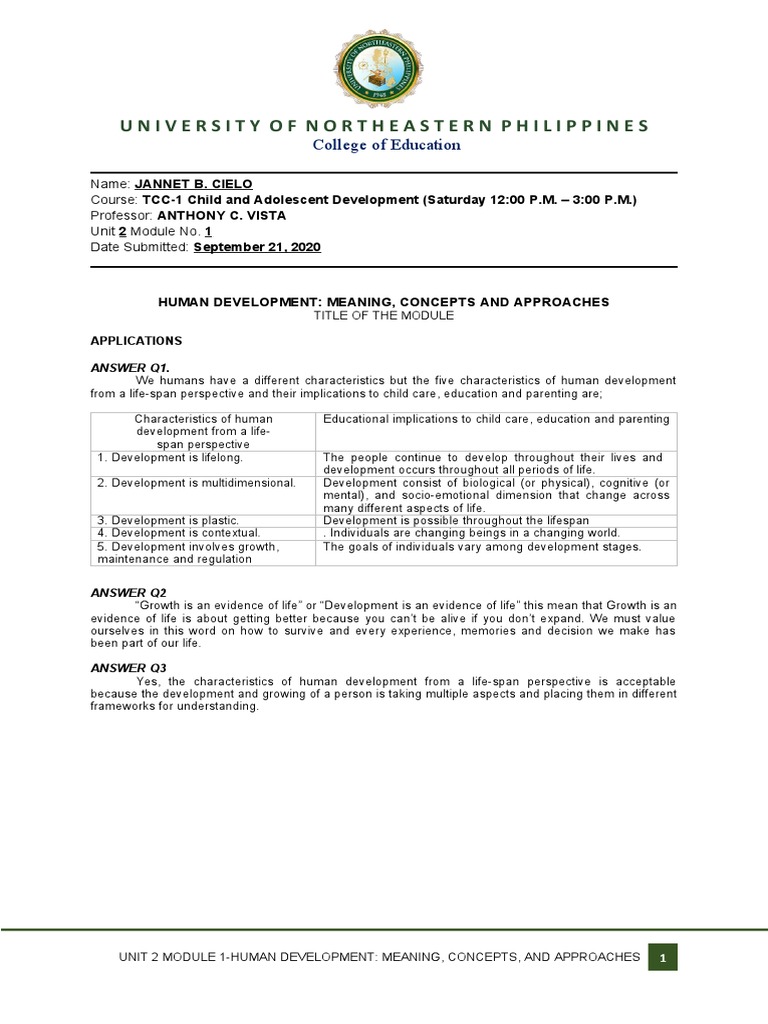 Unit2 Module1 | PDF | Developmental Psychology | Learning