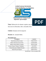 Elaboracion de Alimento Organico para Pollos de Engorde - G#1 - Agroecologia. FN