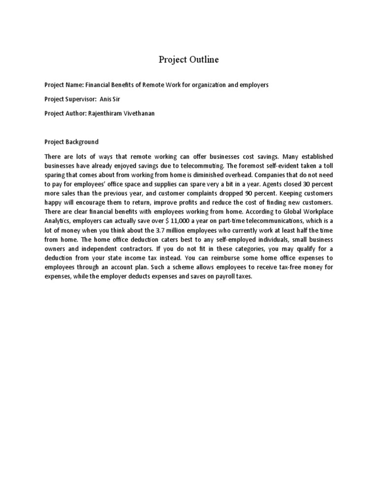 Project Outline | PDF