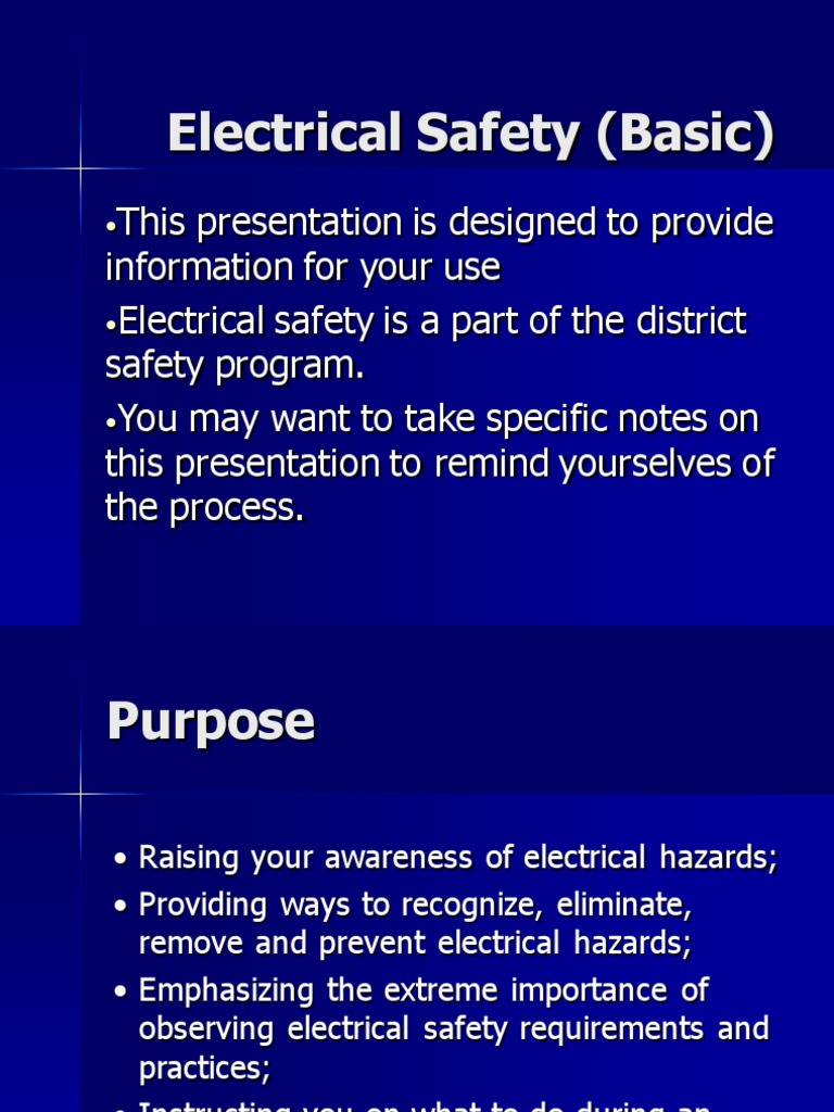 Electrical Safety Basics | PDF | Electrical Resistance And Conductance ...